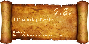 Illavszky Ervin névjegykártya